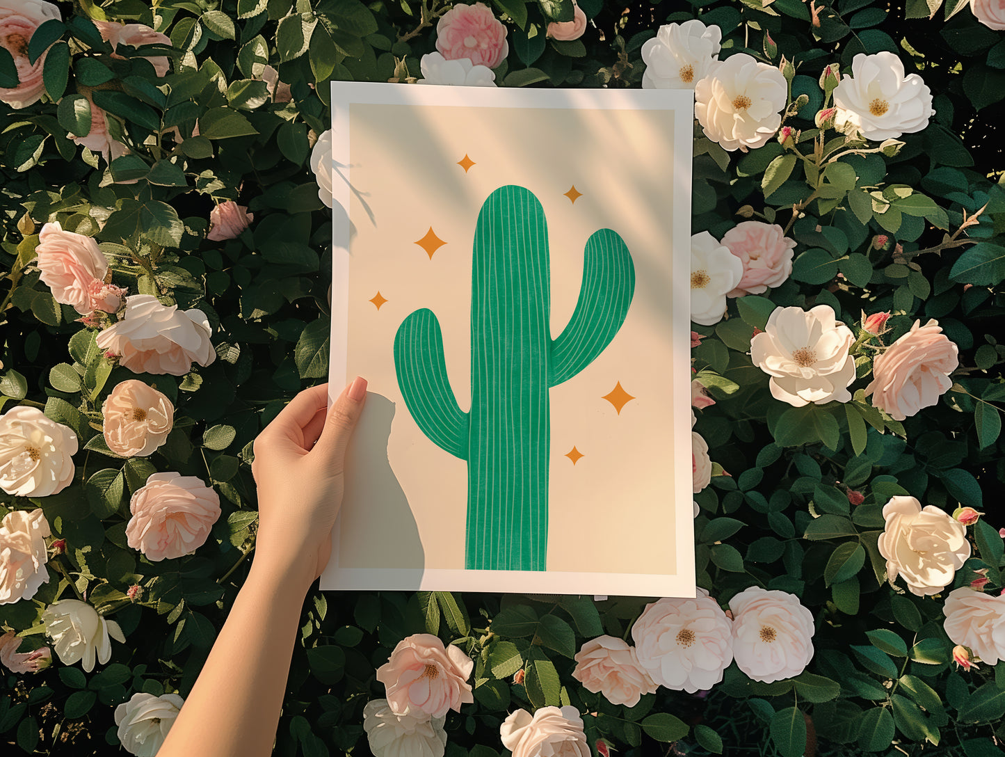 Cactus Poster I Desert Art Print for Wall Decor I Unframed