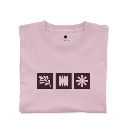 3 Symbols - Unisex Oversized T-shirt Pink