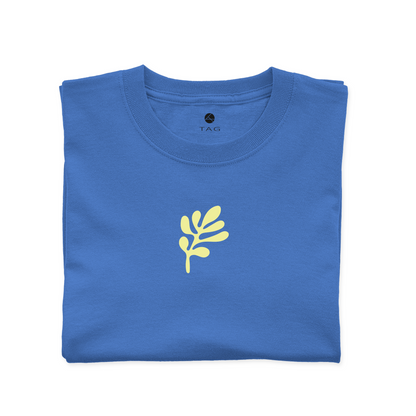 Green Leaf - Unisex Oversized T-shirt Blue