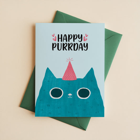 Happy Purrday I A Birthday Card for Your Favourite Cat Parent