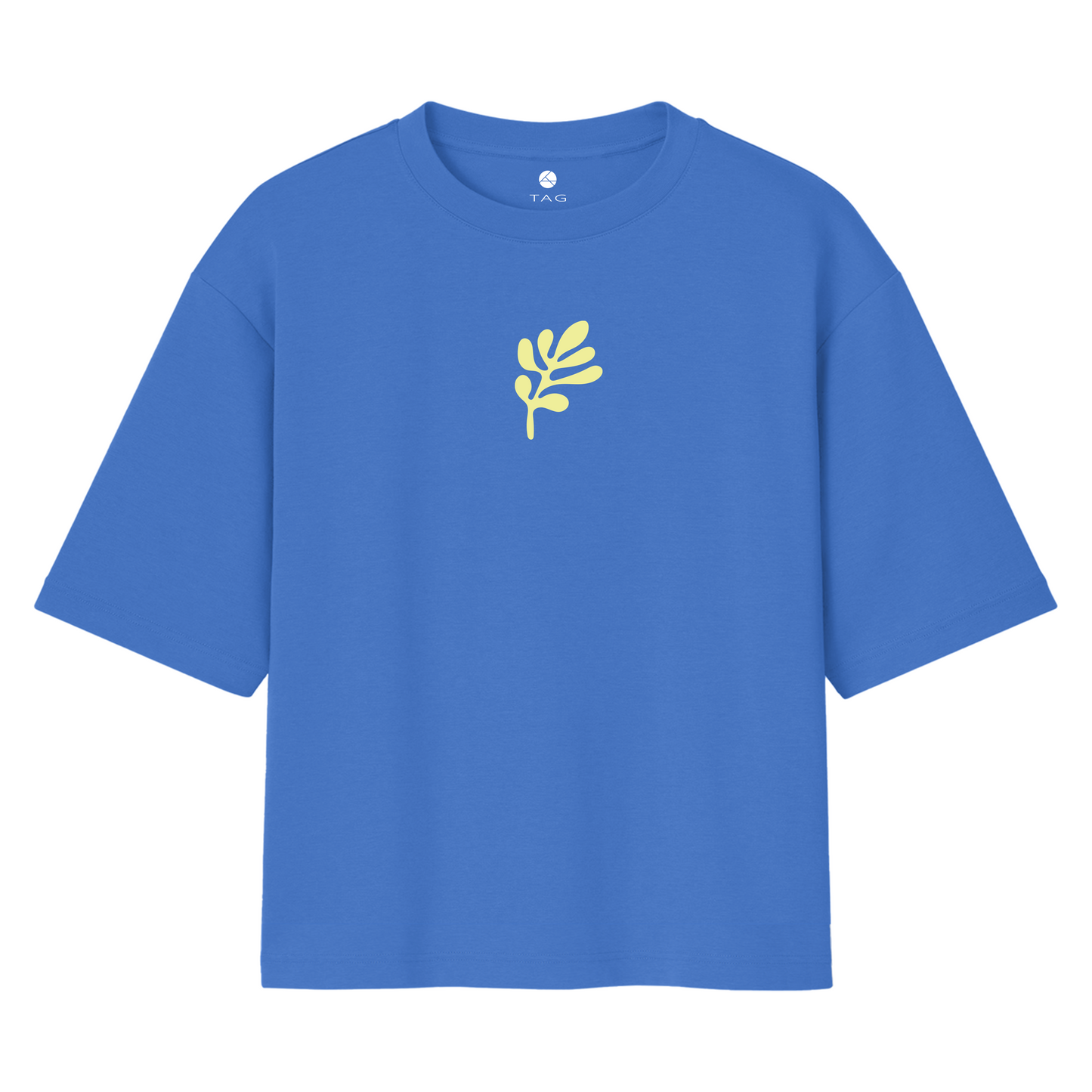 Green Leaf - Unisex Oversized T-shirt Blue